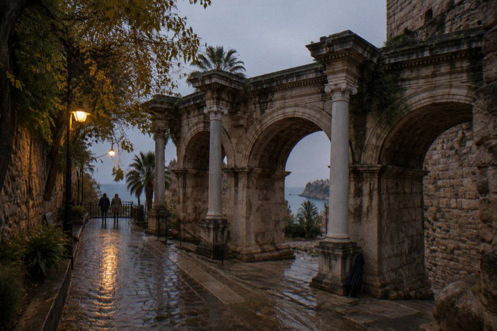 The old town gate at the edge of Kaleici in Antalya